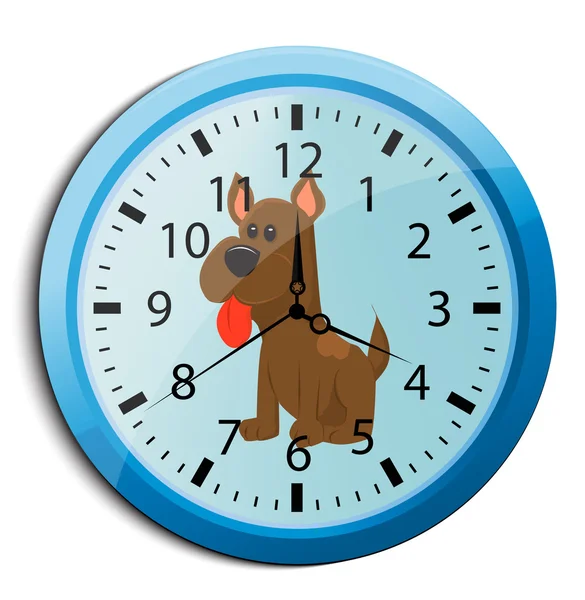 Funny cartoon clock for kids — Stock Vector