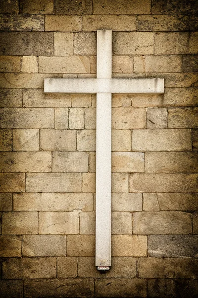 Kruis aan de muur — Stockfoto