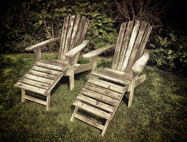 Chaises de jardin rétro — Photo