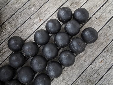 Old cannon balls clipart