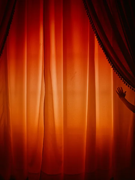 Behind the curtain — Stock Photo, Image