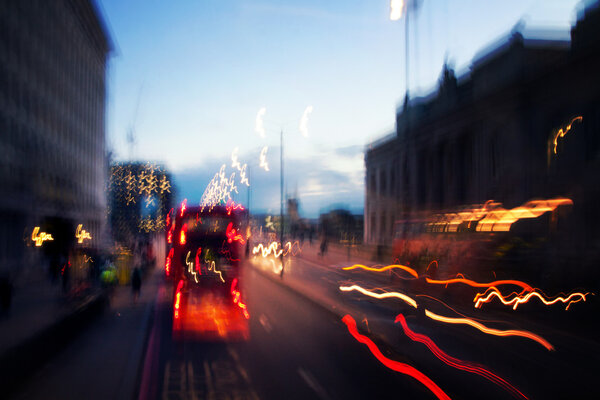 Street lights by night in London