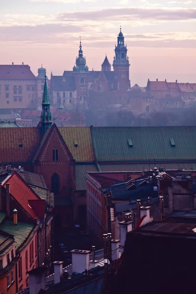 Wawelhügel mit Burg in Krakau — Stockfoto