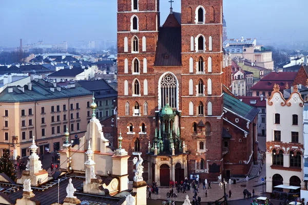 St Mary kyrka i Krakow — Stockfoto