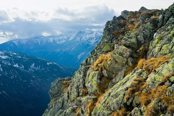 Montagna inverno paesaggio innevato — Foto Stock