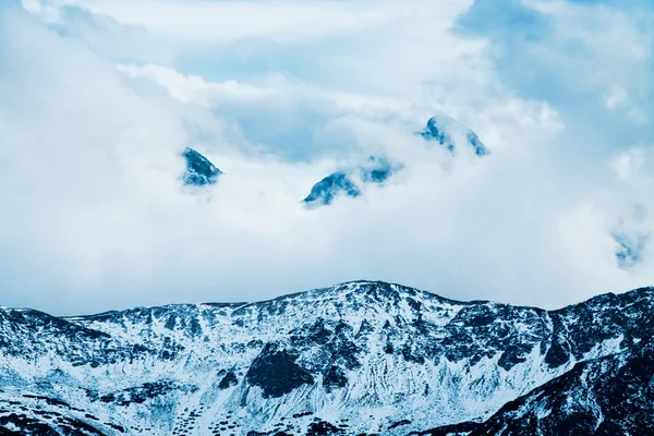 Berg snöiga vinterlandskap — Stockfoto