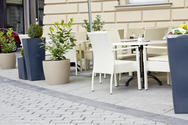 Café in stad markt — Stockfoto