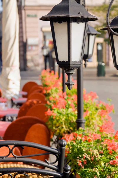 Staden marknaden café i Krakow — Stockfoto