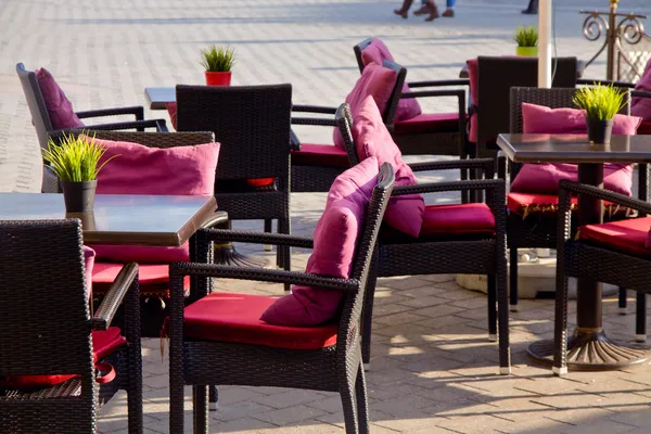 Stad markt café in Kraków — Stockfoto