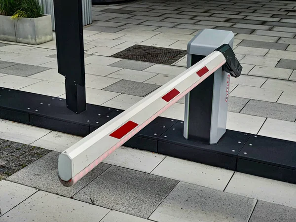 Underground Garage Parking Entrance Boom Barrier —  Fotos de Stock