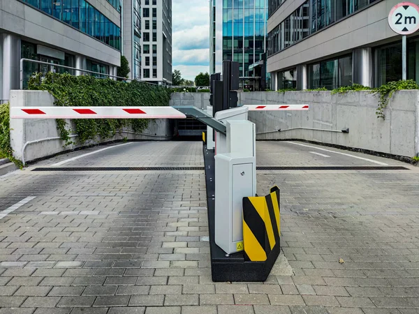 Underground Garage Parking Entrance Boom Barrier — Stock Fotó