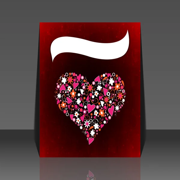 Valentýn srdce leták podtisku — Stockový vektor