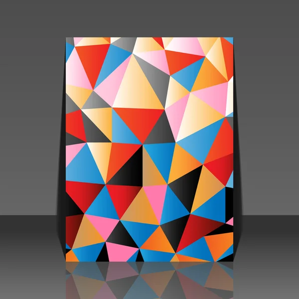 Abstraktní barevné mosaic design pozadí trojúhelník - delta flye — Stockový vektor