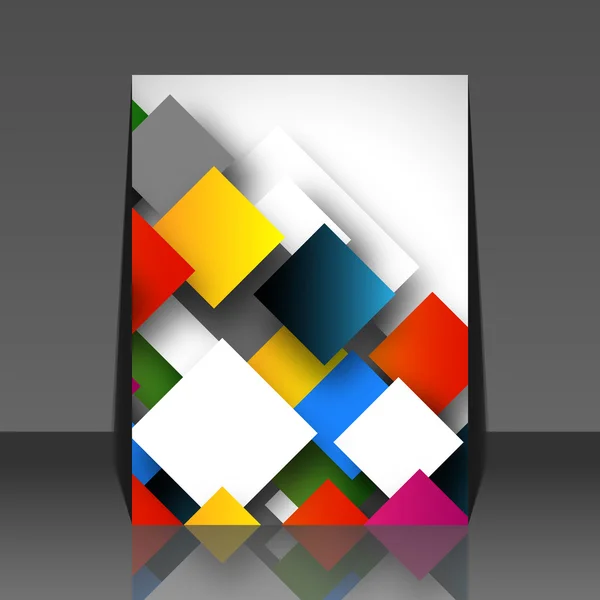 Colorful square empty background - blank quadrat vector design - — Stock Vector