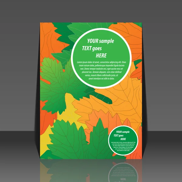 Druva blad vine vektor illustration - flyer design — Stock vektor