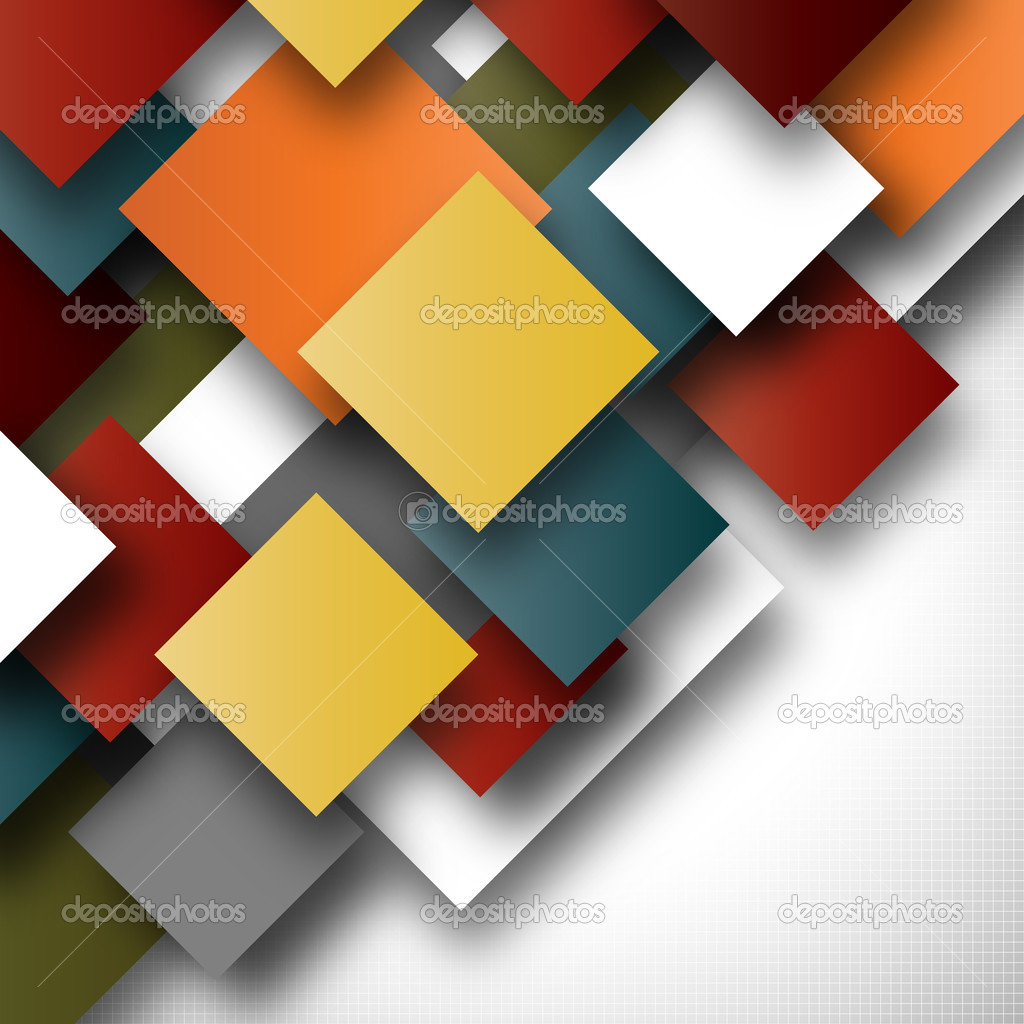 Colorful square empty background - blank quadrat vector design