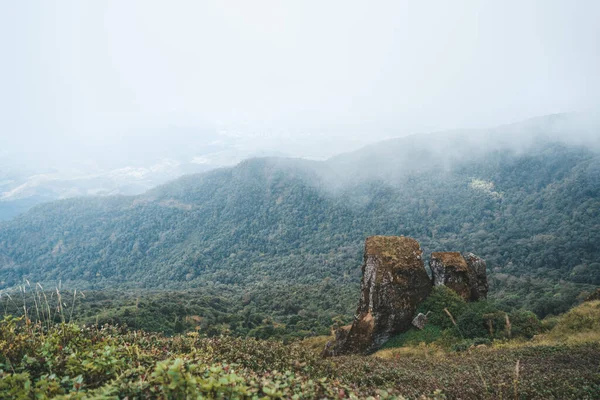 Krajobraz Chmur Wysokim Punkcie Widokowym Doi Inthanon Park Tajlandii — Zdjęcie stockowe