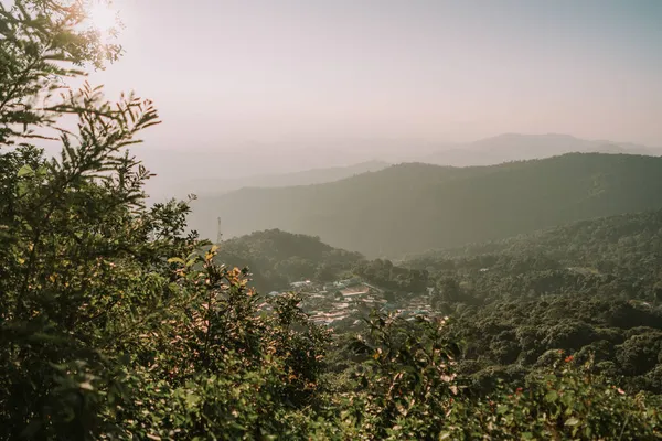 Paisagem Montanhas Alto Ponto Vista Norte Tailândia — Fotografia de Stock