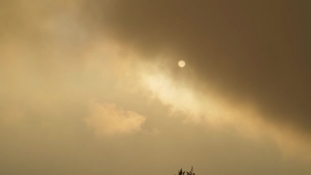 Ήλιος Στα Σύννεφα Ηλιοβασίλεμα Χειροκίνητη Βολή — Αρχείο Βίντεο