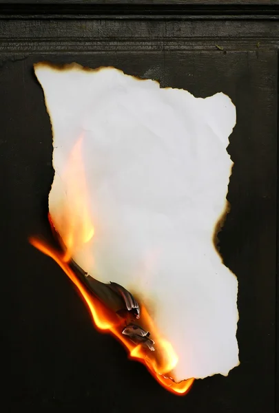 Burning paper — Stock Photo, Image