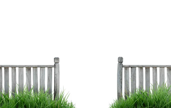 Old wooden fence isolated — Stock Photo, Image