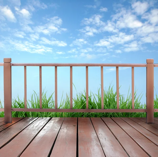 Dřevěná terasa — Stock fotografie