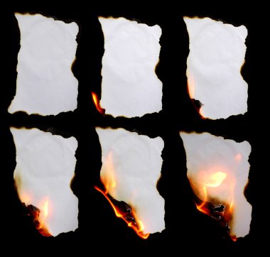 burning paper clipart