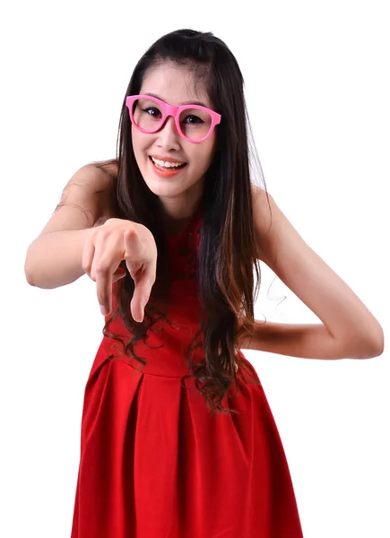 Retrato de una mujer feliz — Foto de Stock