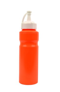 ketçap fışkırmak şişe üzerinde beyaz izole