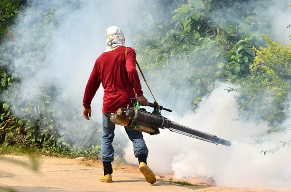 Fogging untuk mencegah penyebaran demam dengue — Stok Foto