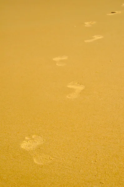 Отпечаток ноги на пляже — стоковое фото