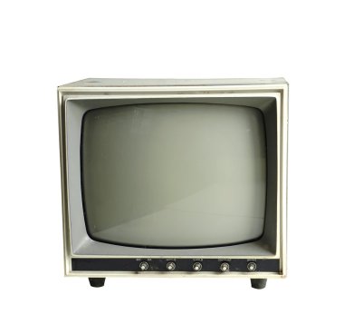 grunge eski monitör izole