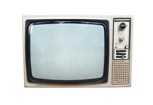 Старый старинный телевизор изолирован — стоковое фото