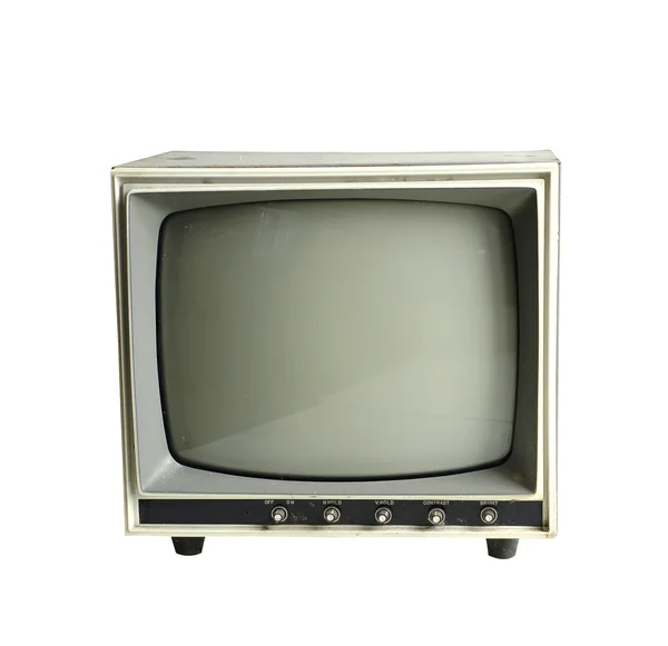 Grunge old monitor isolated — Stock Photo, Image