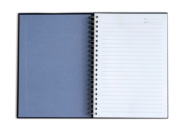 Notebook bianco su sfondo bianco — Foto Stock