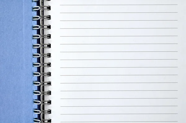 Blank notebook on white background