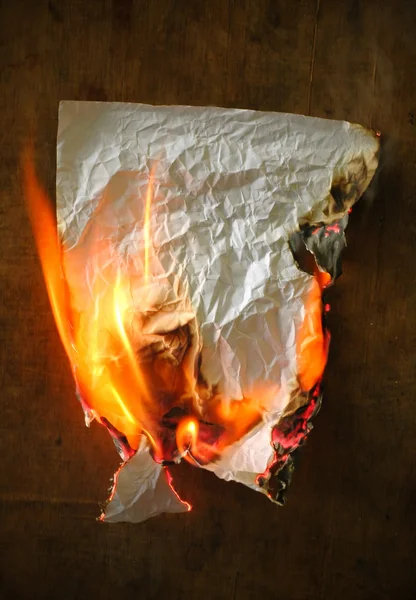 Burning paper — Stock Photo, Image