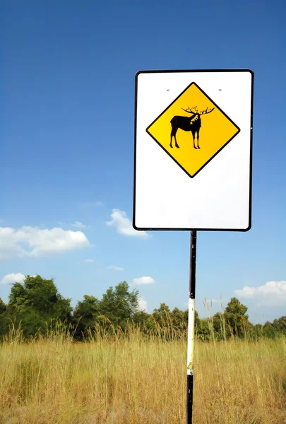 Herten waarschuwen teken — Stockfoto