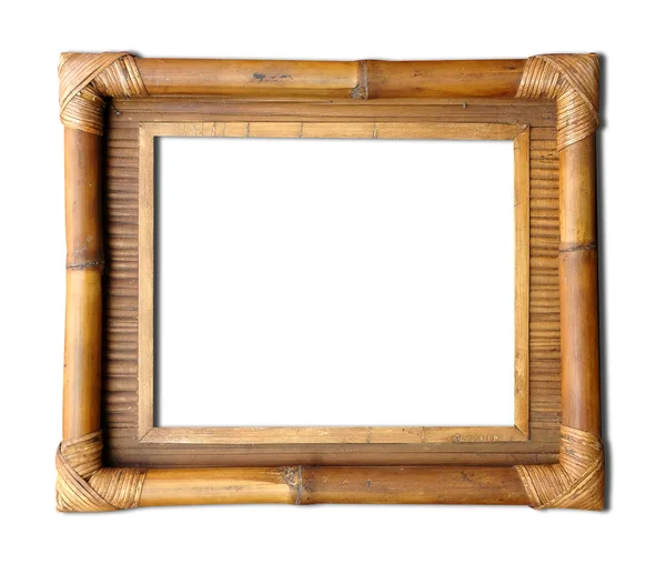 Bamboe frame geïsoleerd — Stockfoto