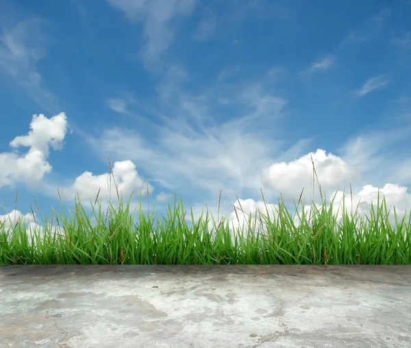 Terraza y cielo azul — Foto de Stock