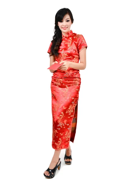 Jolies femmes avec cheongsam — Photo