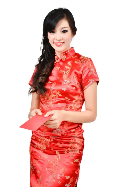 Mujeres bonitas con cheongsam — Foto de Stock