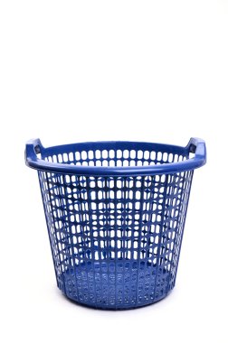 izole mavi plastik sepet
