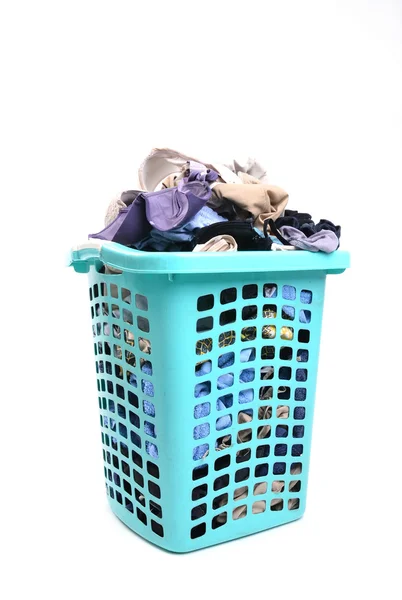 Unwashed cloth in basket — Stock Photo, Image