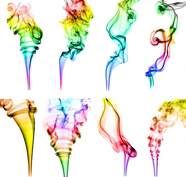 Textured of colorful incense smoke — Stock Photo, Image