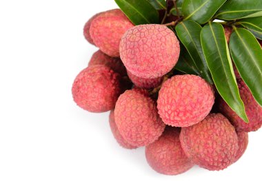 taze lychees izole