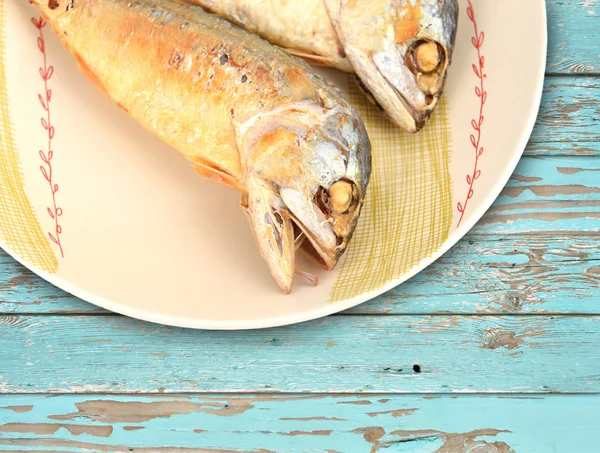 Caballa frita en un plato — Foto de Stock