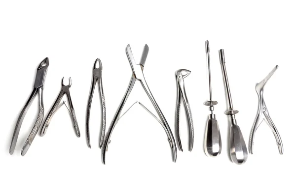 Surgical instruments isolated — Stock Photo, Image