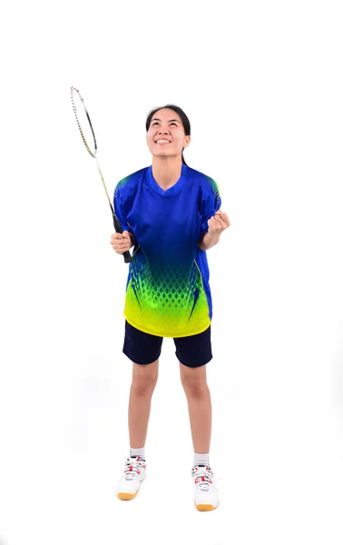 Badmintonspieler in Aktion — Stockfoto