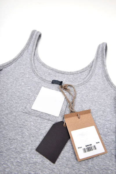 Undershirt with price tag — Stock Photo, Image